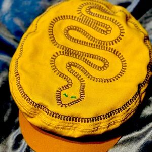 Anthropologie Embroidered Snake Hat
